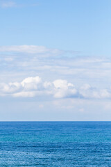 Canvas Print - travel to Georgia - view of Black Sea from Sapri village on sunny autumn day in Adjara