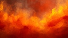 Abstract Orange Fire Background Texture Red Border With Fiery Yellow Flames And Smoke Pattern Halloween Fall Or Autumn Colors Of Orange Red And Yellow