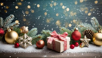 Wall Mural - merry christmas and happy new year background