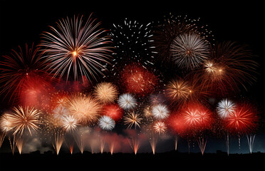 Wall Mural - fireworks in the sky ai generative