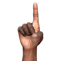 Hand Gesture Symbol Finger human isolated 3D render Ilustration