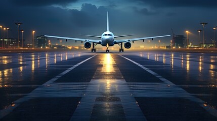 Wall Mural - A runway is the plane on the runway