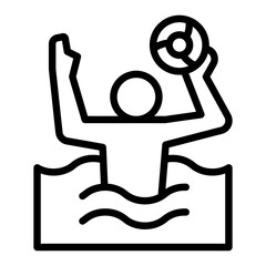 Sticker - Water Polo Icon