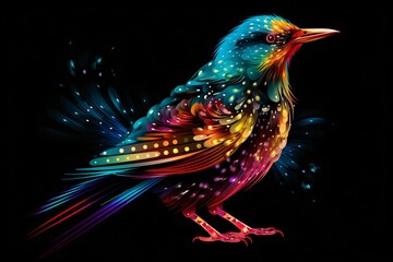 Wall Mural - Closeup of a colorful and beautiful bird