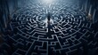 A Person Walking Through a Maze, Represent navigating complexities and finding solutions