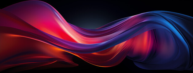 Wall Mural - Abstract 3D wave blue, purple, pink wavy background. Lines and stripes glowing neon futuristic mobile banner. Modern digital effect , dynamic energy flow graphic resource by Vita