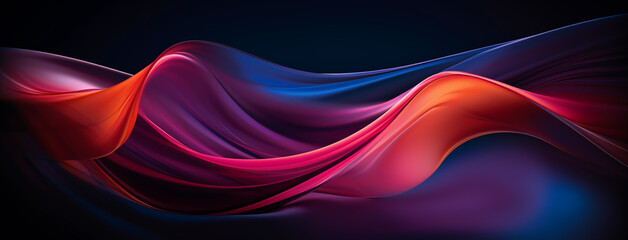 Wall Mural - Abstract 3D wave blue, purple, pink wavy background. Lines and stripes glowing neon futuristic mobile banner. Modern digital effect , dynamic energy flow graphic resource by Vita
