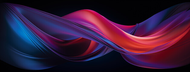 Wall Mural - Abstract 3D wave blue, purple, pink wavy background. Lines and stripes glowing neon futuristic mobile banner. Modern digital effect , dynamic energy flow graphic resource by Vita