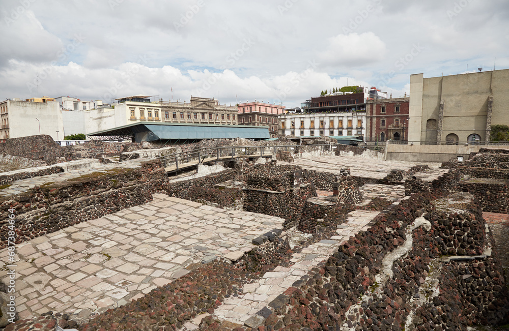 The ruins of Templo Mayor in Mexico City, once home to the most sacred ...