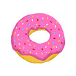 Watercolor Donut Isolated On A Transparent Background