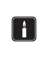 Sticker - candle button icon, vector best flat icon.