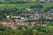 Blick vom Simmelsberg auf Gersfeld in der Rhön, Biosphärenreservat Rhön, Hessen, Deutschland