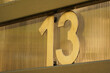 © samy - number 13. detail. symbol of bad luck.