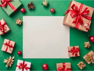 Merry Christmas banner with blank space background 