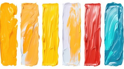 Wall Mural - colorful paint background isolated on white