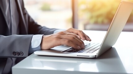person typing on a computer