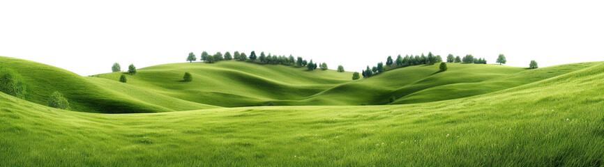 Wall Mural - Picturesque green hills lanscape cut out