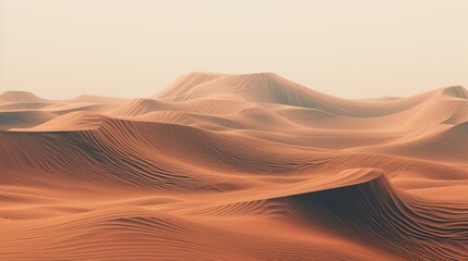Wall Mural - an abstract desert of pixelated dunes, where the winds of data sculpt surreal landscapes in a virtua