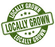 © B-design - locally grown stamp. locally grown label. round grunge sign
