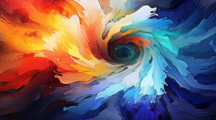 Wall Mural - pixelated storms of color swirling in a digital hurricane, creating a mesmerizing display of abstrac