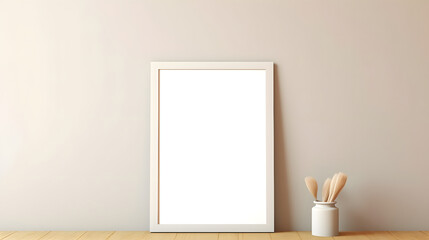 photo frame mockup decorated in minimalist style