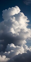 Wall Mural - Beautiful clouds in the sky. AI generated illustration