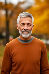 Poster - Man with beard and sweater on posing for picture.