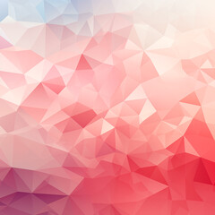 Wall Mural - Abstract gradient small triangles drawn in white and red colors, square image