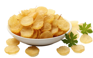 Sticker - Healthy Crunch Dried Gooseberry Slices on a White or Clear Surface PNG Transparent Background