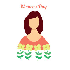 Women day card vector illustration