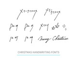 Fototapeta  - ボールペンでラフに書いたエモいクリスマスの手書き文字素材