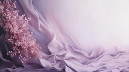 Wall Mural - Floating lilac fabric