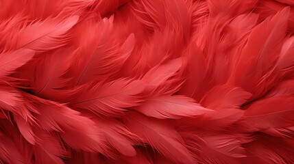 Sticker - Red feathers texture background