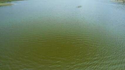 Wall Mural - aerial natural view of the lake in Tarusan Kamang, Agam district, West Sumatra