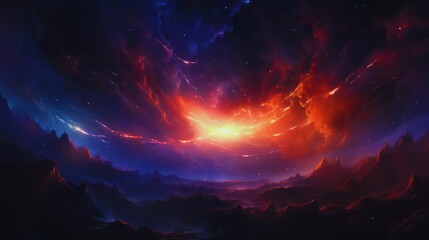Wall Mural - nebula in the night sky wallpaper background. beautiful colorful astronomical wallpaper.