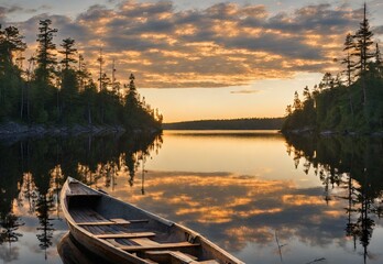 Wall Mural - Boreal Bliss: Ontario's Quetico Provincial Park Tranquil Wilderness