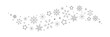 Christmas ilustration of  Sparkling Star and Snowflake vector banner isolated on White background.