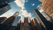 Skyscraper Buildings and Sky View : Generative AI