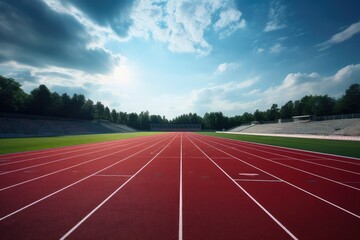 Wall Mural - Pristine Running Track, Ready for Athletes