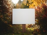 Fototapeta Na ścianę - blank yard sign during sunny autumn weather : Generative AI