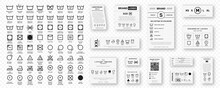 Laundry Label Collection With Care Symbols And Washing Instructions. Laundry Care Tags With Washing, Drying, Bleaching, Ironing And Cleaning Information. Vector