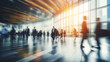 © Kubira_ph - Motion blur image of business people in the business center.