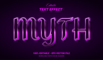Wall Mural - myth 3d editable text effect
