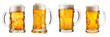 Beer on white background, PNG, transparent background, Generative Ai