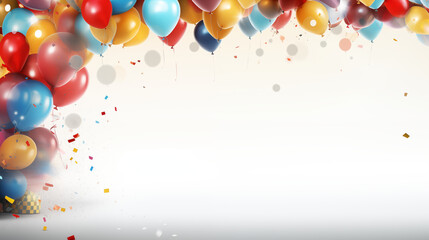 Canvas Print - background for celebration with balloons 