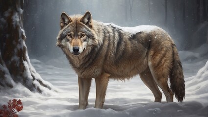  wolf in snow