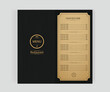 business food and restaurant menu design template. vintage paper background style