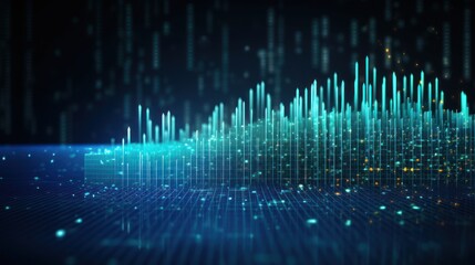 Canvas Print - big it data analytics abstract information flow