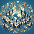 © Arafatul - business structure, economic, social, human, and organic. AI generative