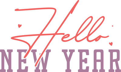 Wall Mural - hello new year